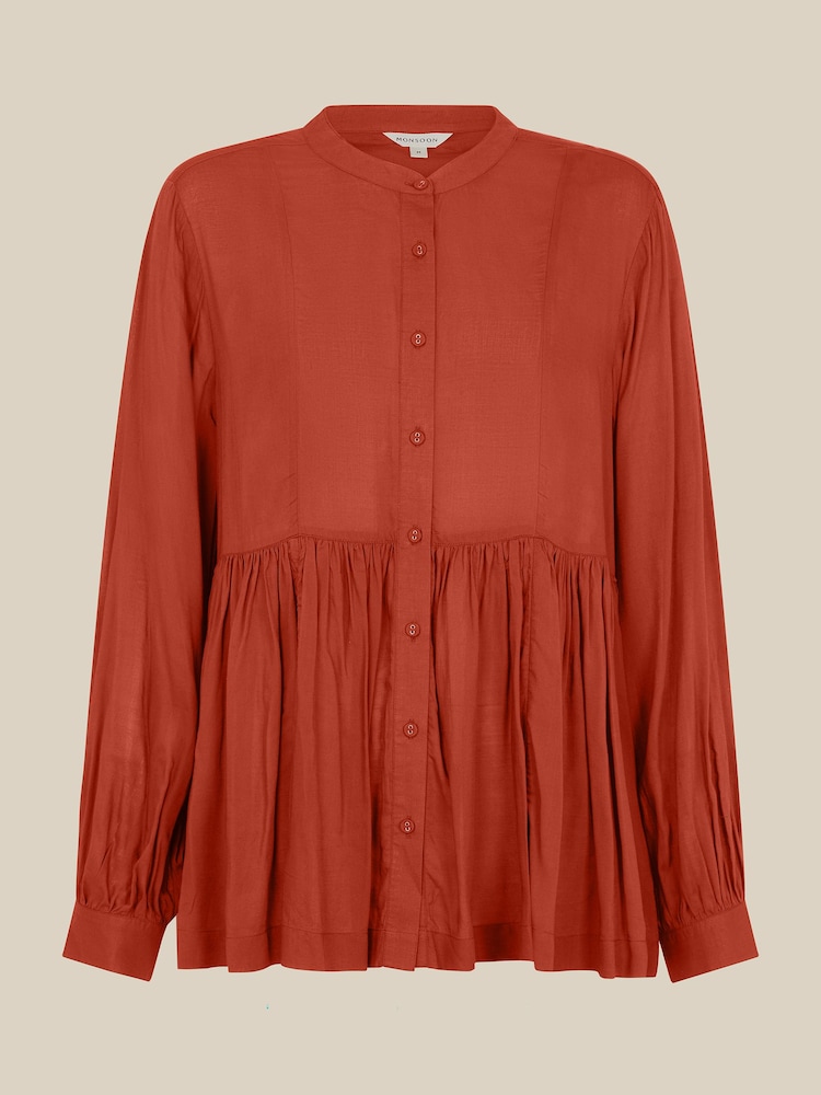 Monsoon Orange Sandy Relaxed Blouse - Image 5 of 5 Monsoon Orange Sandy Relaxed Blouse - Image 5 of 5