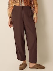 Monsoon Joanie Linen Blend Barrel Trousers - صورة 2 من 4