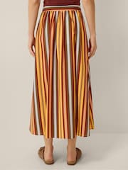 Monsoon Yellow Sydney Stripe Midi Skirt - Image 4 of 4