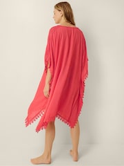 Monsoon Orange Lena Lace Mini Kaftan - Image 3 of 5