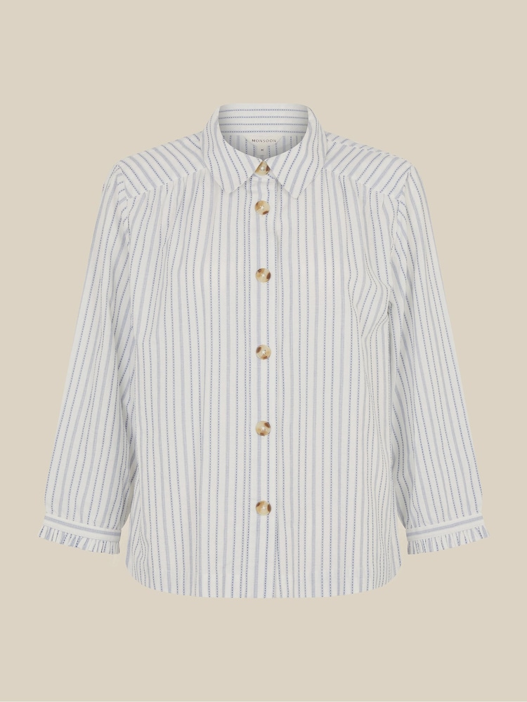 Monsoon White Gilly Stripe Shirt - Image 5 of 5 Monsoon White Gilly Stripe Shirt - Image 5 of 5