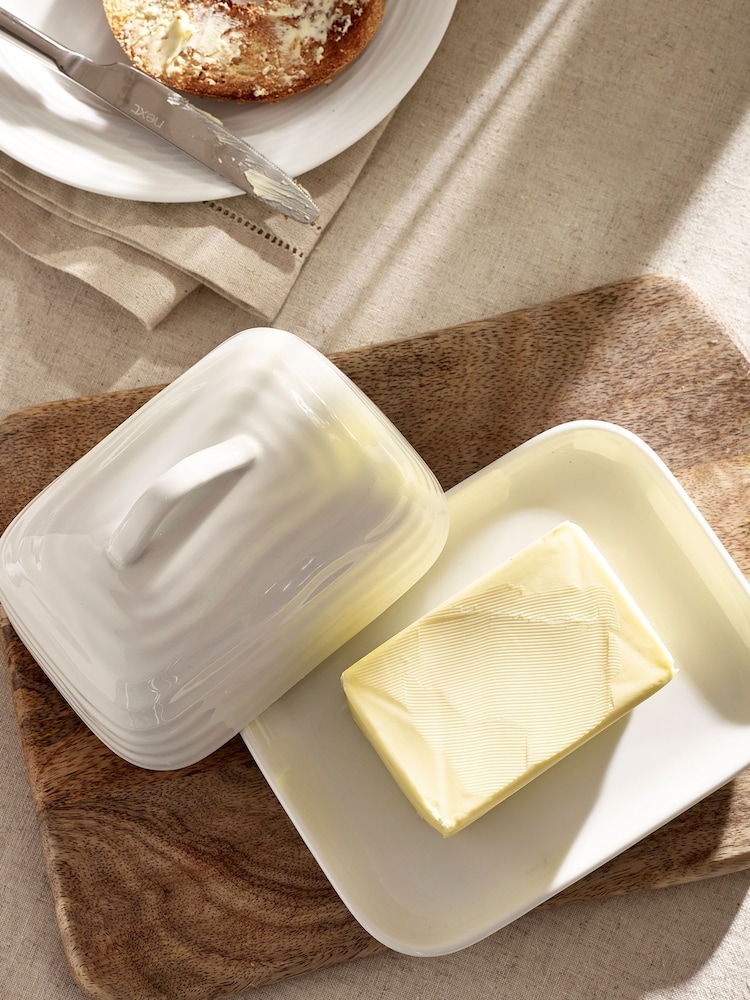 Plato para mantequilla con diseño grabado Malvern - Imagen 2 de 3