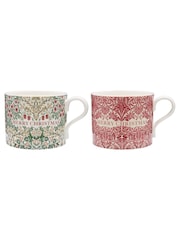 Spode Σετ 2 Morris & Co Καλά Χριστούγεννα κούπες - Εικόνα 2 του 2