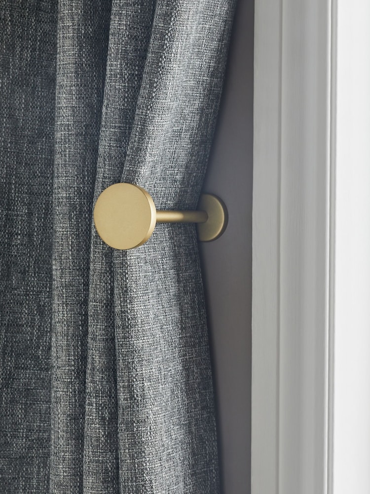 Gold Next Set of 2 Stud Curtain Holdbacks - Image 1 of 3
