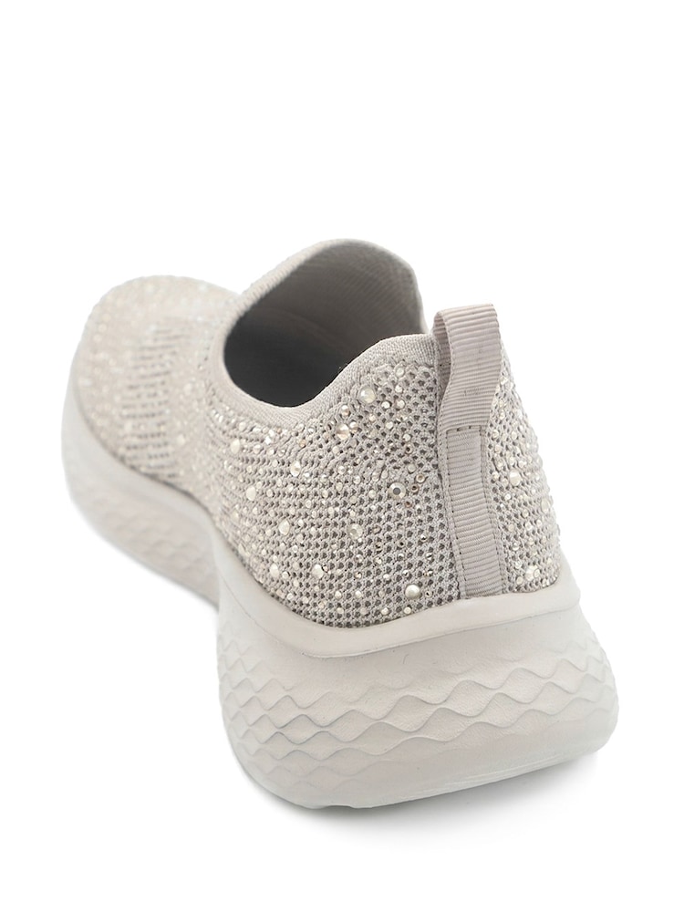 Pavers Natural Wide Fit Memory Foam Easy Step In Trainers - Image 2 of 5