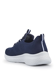 Azul - Zapatillas deportivas Pavers Corte ancho Easy Step In con cordones elásticos - Imagen 4 de 6