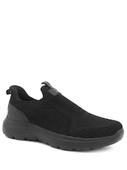 Pavers Black Extra Wide Easy Step In Trainers - Image 2 of 6