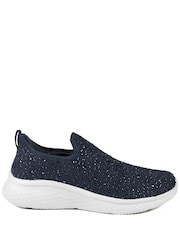 Pavers Blue Wide Fit Memory Foam Easy Step In Trainers - Image 2 of 6