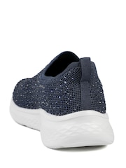 Pavers Blue Wide Fit Memory Foam Easy Step In Trainers - Image 4 of 6