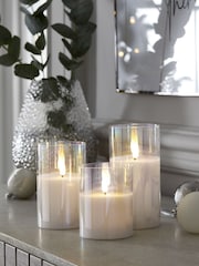 Set of 3 Iridescent Glass LED Candles - Image 1 of 5