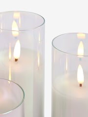 Set of 3 Iridescent Glass LED Candles - Image 3 of 5