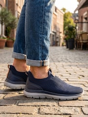 Pavers Blue Extra Wide Easy Step In Trainers - Image 1 of 6