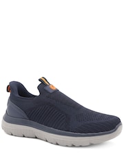 Pavers Blue Extra Wide Easy Step In Trainers - Image 2 of 6