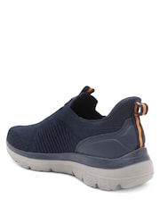 Pavers Blue Extra Wide Easy Step In Trainers - Image 3 of 6