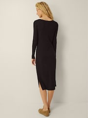 Monsoon Black Lulu Lace Knitted Midi Dress - Image 2 of 5