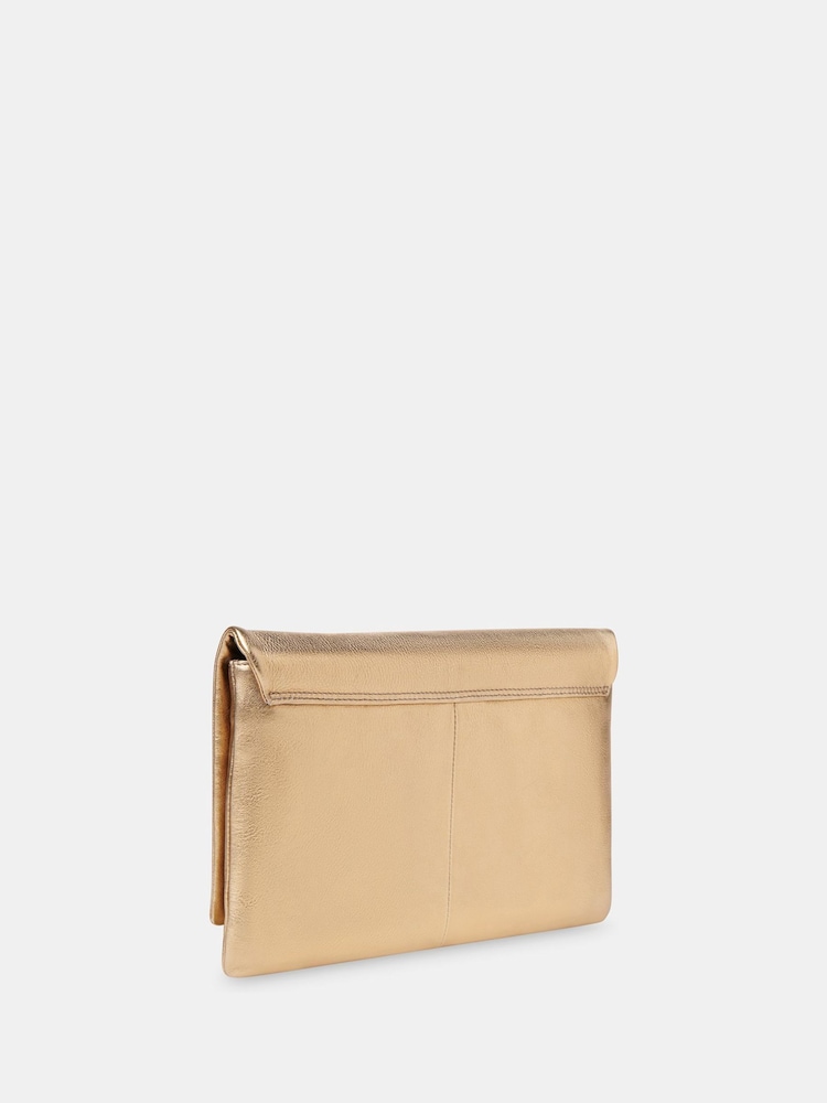 Whistles Gold Alicia Clutch - Image 2 of 4