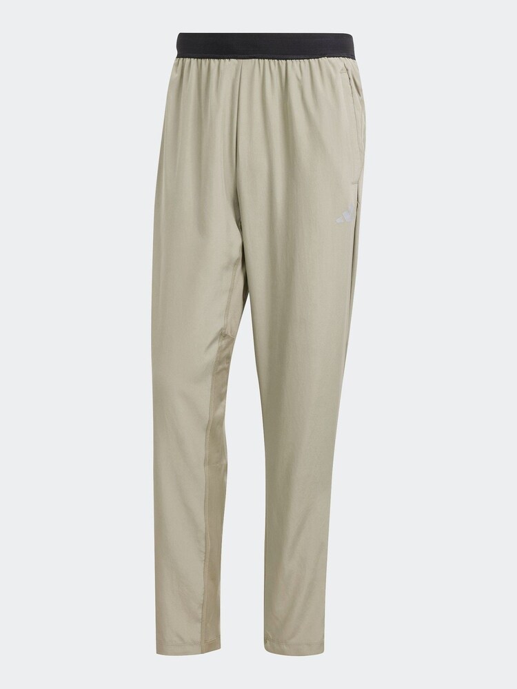 adidas Cream Train Essentials Seasonal Woven Training Joggers - Image 1 of 4