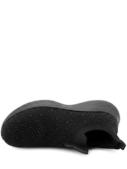 Pavers Black Wide Fit Memory Foam Easy Step In Trainers - Image 5 of 6