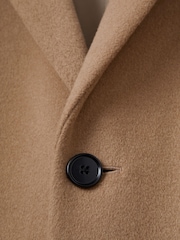 Reiss Camel Gable Wool Blend Single Breasted Epsom Overcoat - Image 6 of 6