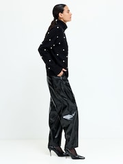 French Connection Black Elna Studded Jumper - Image 4 of 6