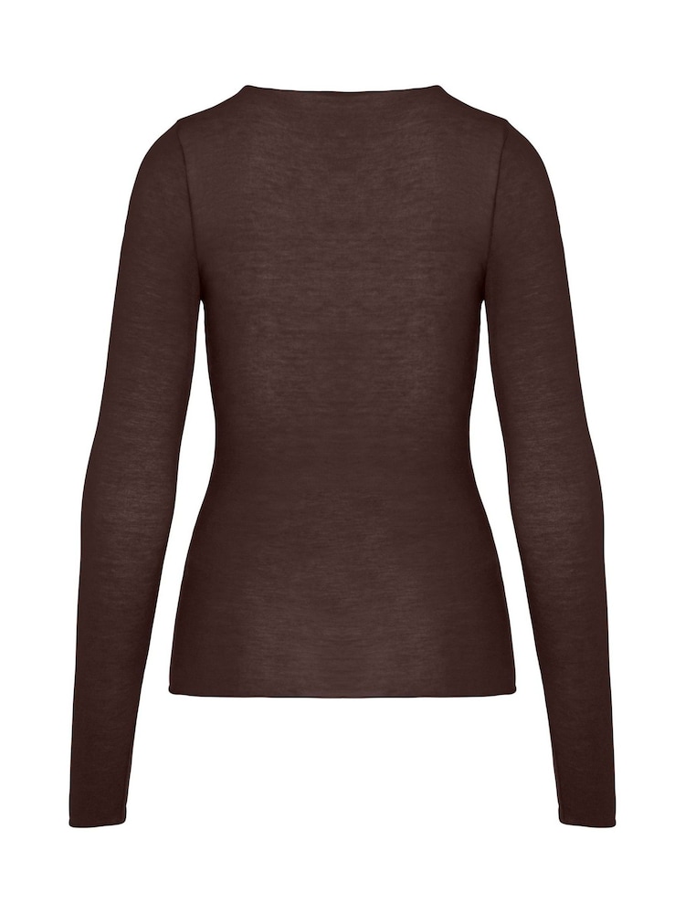 بني - Hunkemoller Super Soft Lace V-Neck Top With Cashmere - صورة 5 من 5 بني - Hunkemoller Super Soft Lace V-Neck Top With Cashmere - صورة 5 من 5