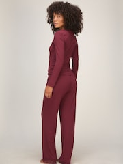 Hunkemöller Red Modal Long Sleeve Pyjama Set - Image 3 of 5