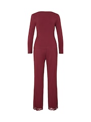 Hunkemöller Red Modal Long Sleeve Pyjama Set - Image 5 of 5