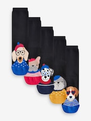 Fashion Dogs Ankle Socks 5 Pack - Image 1 of 6