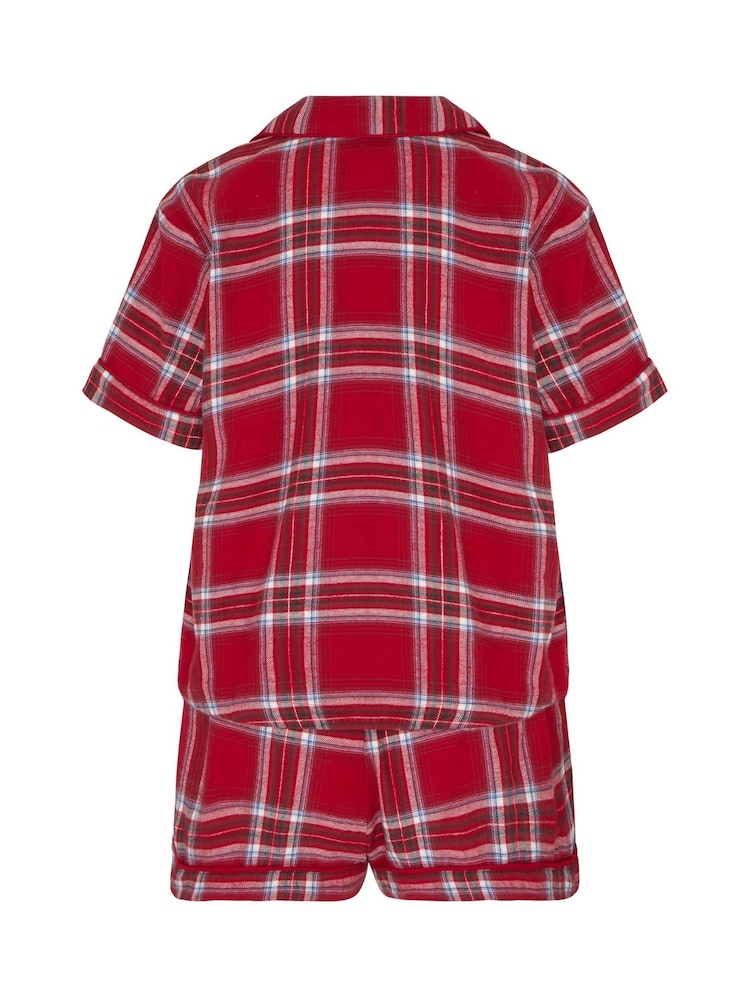 Hunkemoller Red Flannel Twill Short Pyjamas Set - Image 5 of 5