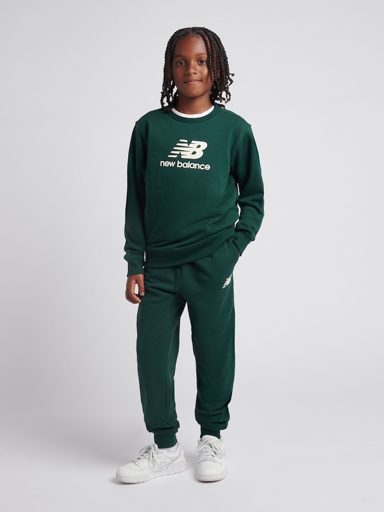 Vert - Ensemble New Balance Col rond à logo empilé FT et Survêtement - Image 1 de 8 Vert - Ensemble New Balance Col rond à logo empilé FT et Survêtement - Image 1 de 8