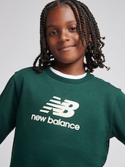 Vert - Ensemble New Balance Col rond à logo empilé FT et Survêtement - Image 4 de 8