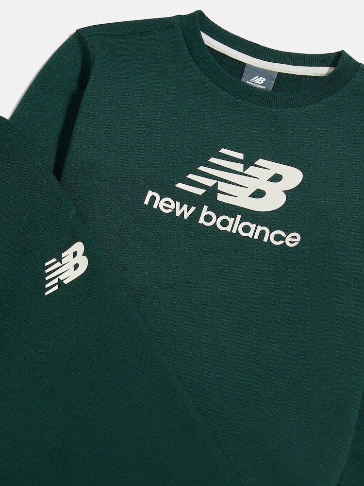 Vert - Ensemble New Balance Col rond à logo empilé FT et Survêtement - Image 8 de 8 Vert - Ensemble New Balance Col rond à logo empilé FT et Survêtement - Image 8 de 8