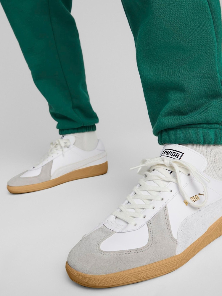 Puma White Army Trainers - Image 10 of 10