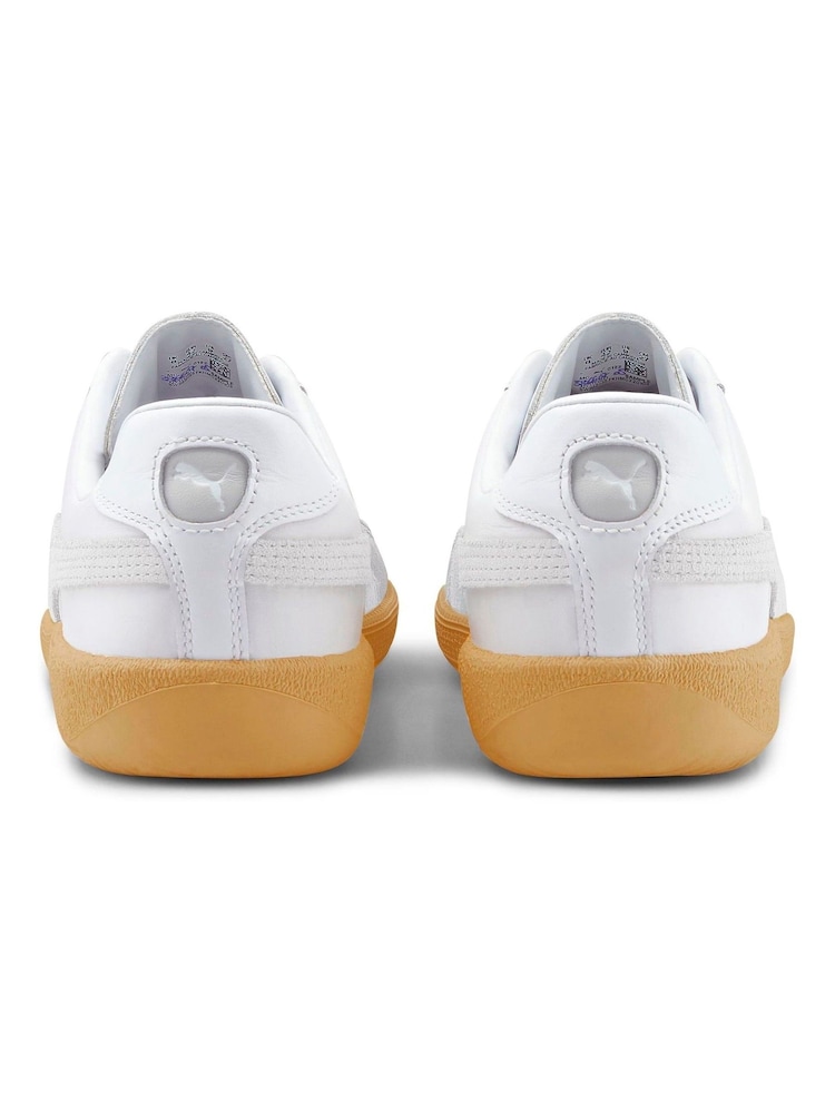 Puma White Army Trainers - Image 2 of 10