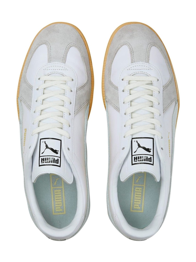 Puma White Army Trainers - Image 3 of 10
