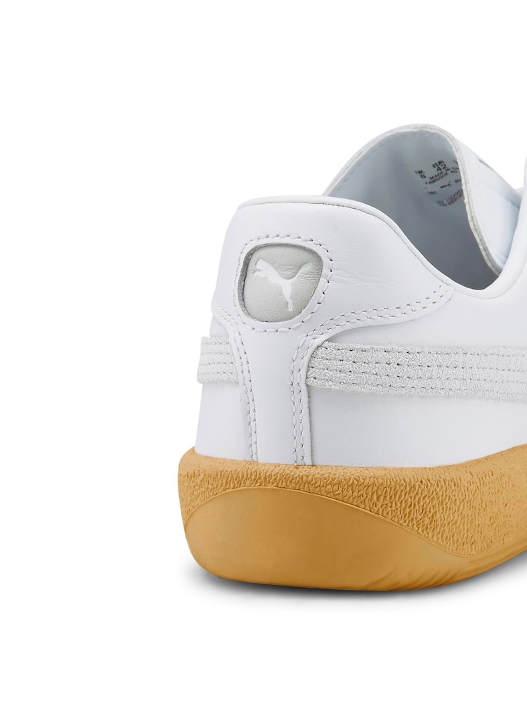 Puma White Army Trainers - Image 6 of 10