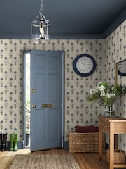 Laura Ashley Dusky Seaspray Blue Dandelion 10M Wallpaper - Image 1 of 4