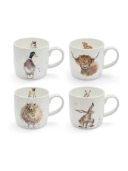 Royal Worcester Set of 4 Wrendale Designs Countryside Farm Mugs - Εικόνα 2 του 2