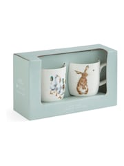 Royal Worcester Set of 2 White Wrendale Designs Countryside Mugs - Image 2 of 2