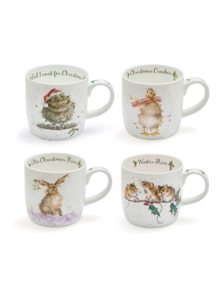 Royal Worcester Set of 4 Wrendale Designs Christmas Mugs - Εικόνα 2 του 2 Royal Worcester Set of 4 Wrendale Designs Christmas Mugs - Εικόνα 2 του 2