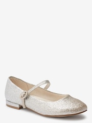 Silver/Gold Glitter Standard Fit (F) Mary Jane Occasion Shoes - Image 2 of 4