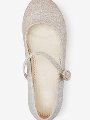 Silver/Gold Glitter Standard Fit (F) Mary Jane Occasion Shoes - Image 3 of 4