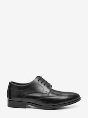 Black School Leather Wing Cap Lace-Up Shoes - Image 1 of 4
