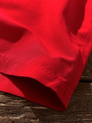 Bright Red Plain Essential Swim Shorts - Image 8 of 10