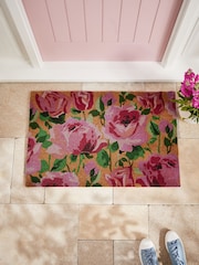 Pink Rose Print Doormat - Image 3 of 7