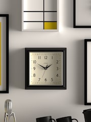 Jones Clocks Black A Retro Square Wall Clock - Image 1 of 4