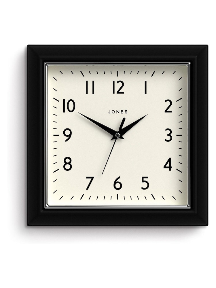 Jones Clocks Black A Retro Square Wall Clock - Image 2 of 4