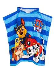 Character Blue Paw Patrol License Kids Printed Swim And Beach 100% Cotton Towel Poncho - Image 2 of 5