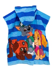 Character Blue Paw Patrol License Kids Printed Swim And Beach 100% Cotton Towel Poncho - Image 3 of 5