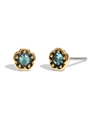 COACH Gold Tone Signature Gem Stud Earrings - Image 1 of 2